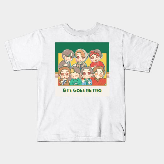 BTS Goes Retro Season Greeting 2021 Kids T-Shirt by meyjinnie